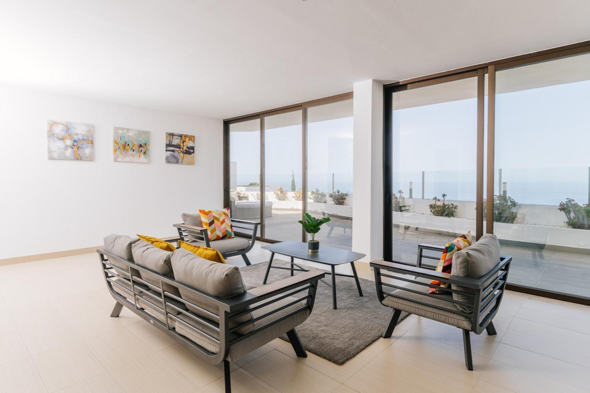 פלאייה דה לאס אמריקס Sunset White Villa - Ocean View, Jakuzzi, Heated Pool, Air-Conditioning, Grill מראה חיצוני תמונה